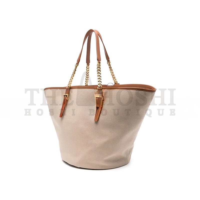 Y51 LAURENT CABAS BAG IN DESERT DUST&amp;BRICK 773704FAC7T9856 (47*30*25cm) Master Quality